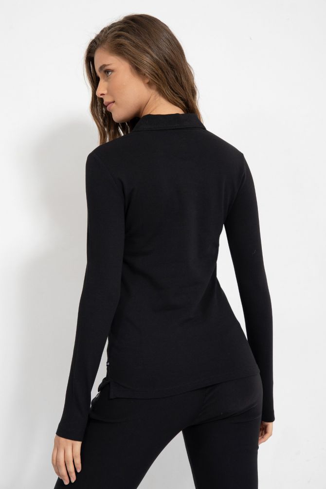 חולצת פולו עם רקמת לוגו