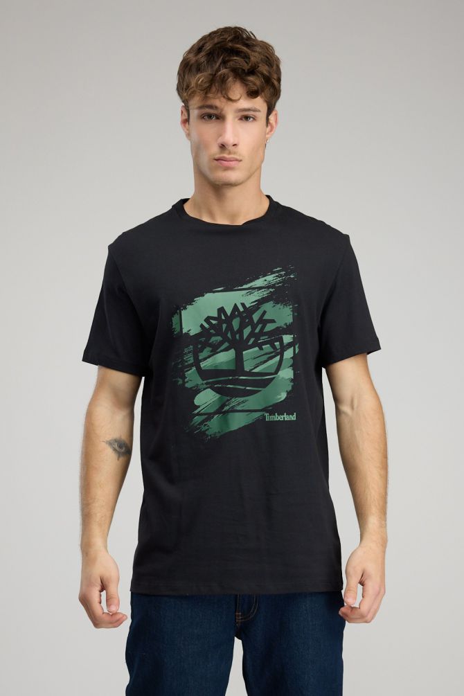 חולצת טי-שירט לוגו עץ