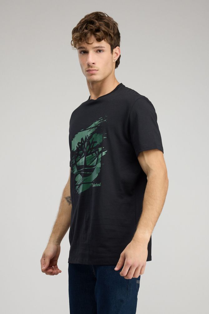 חולצת טי-שירט לוגו עץ