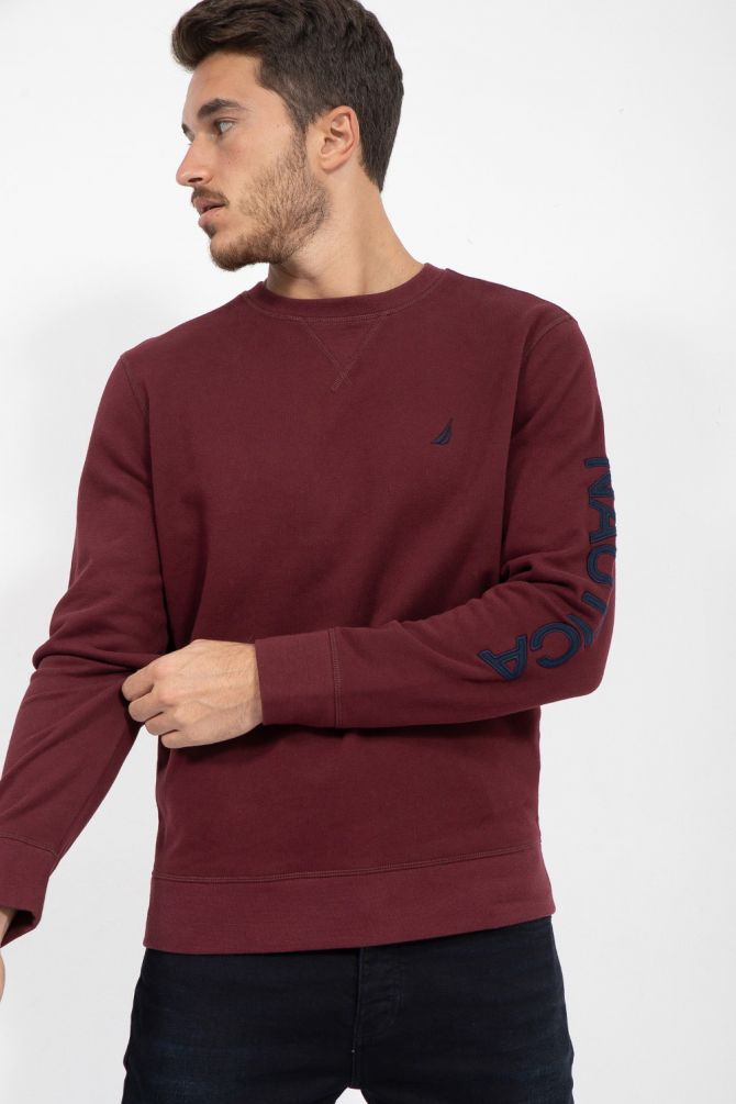 סווטשירט נאוטיקה רקום בשרוול