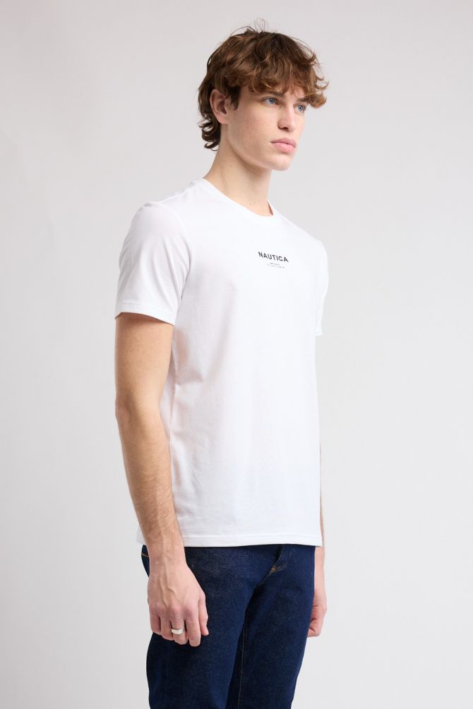 טי שירט קצרה עם הדפס Nautica לגברים