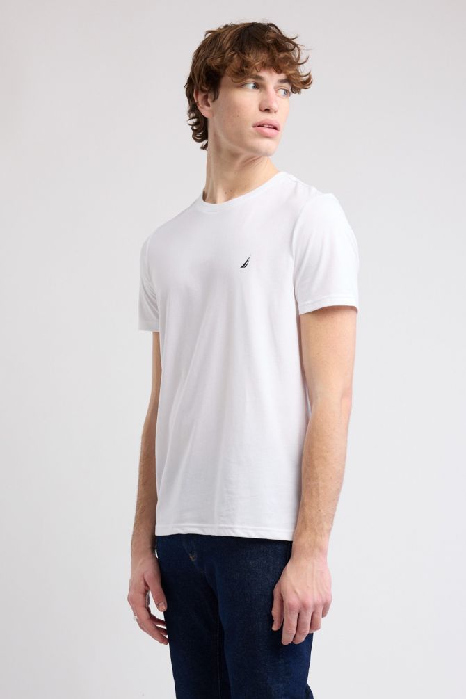 טי שירט קצרה עם לוגו Nautica לגברים