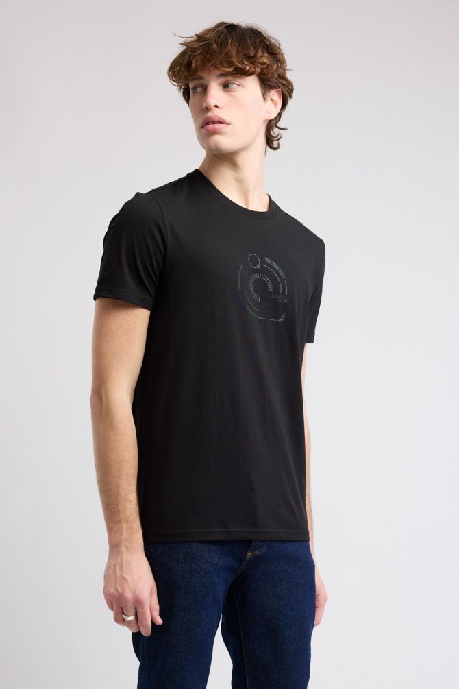 טי שירט קצרה עם הדפס Nautica לגברים