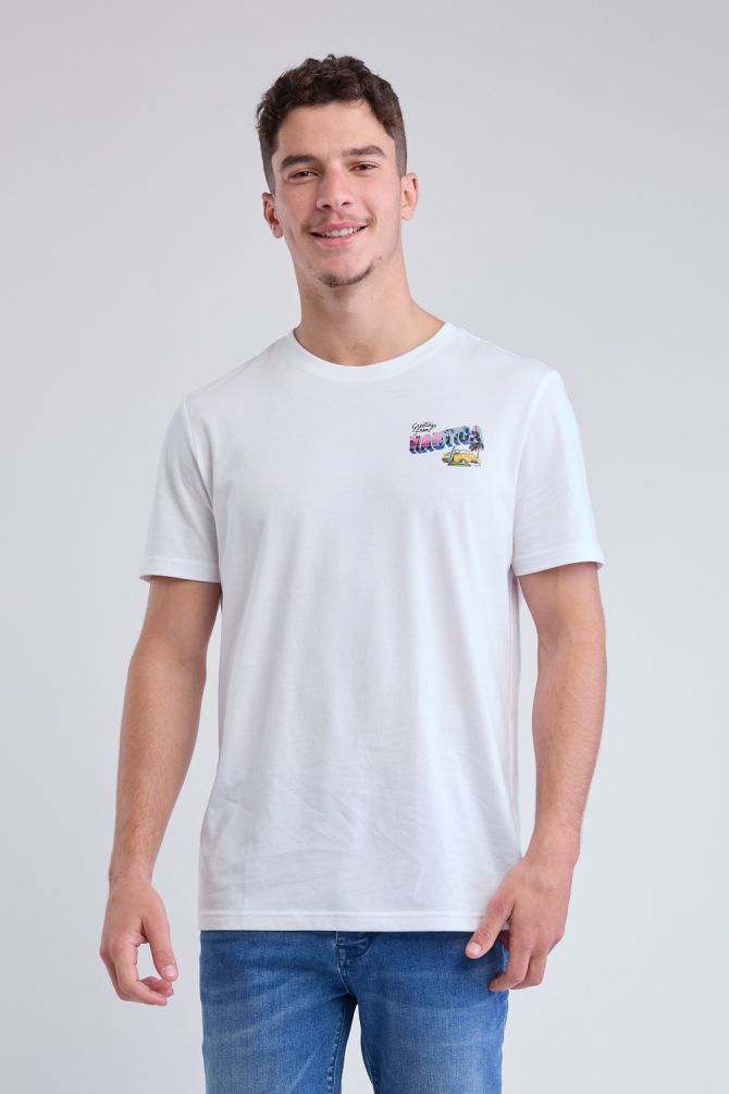 טי שירט עם הדפס Nautica לגברים