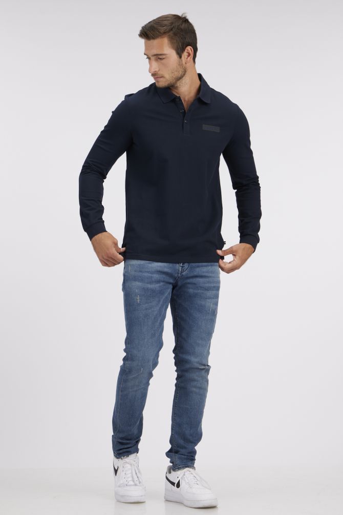 חולצת סטרצ’ SLIM FIT עם צווארון לגבר