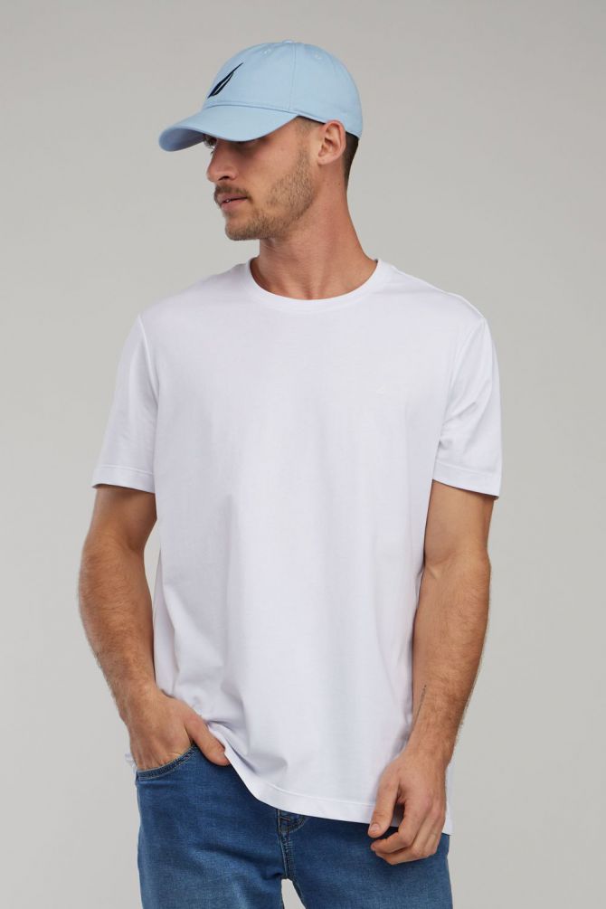 טי שירט עם שרוולים קצרים והדפס Nautica לגברים