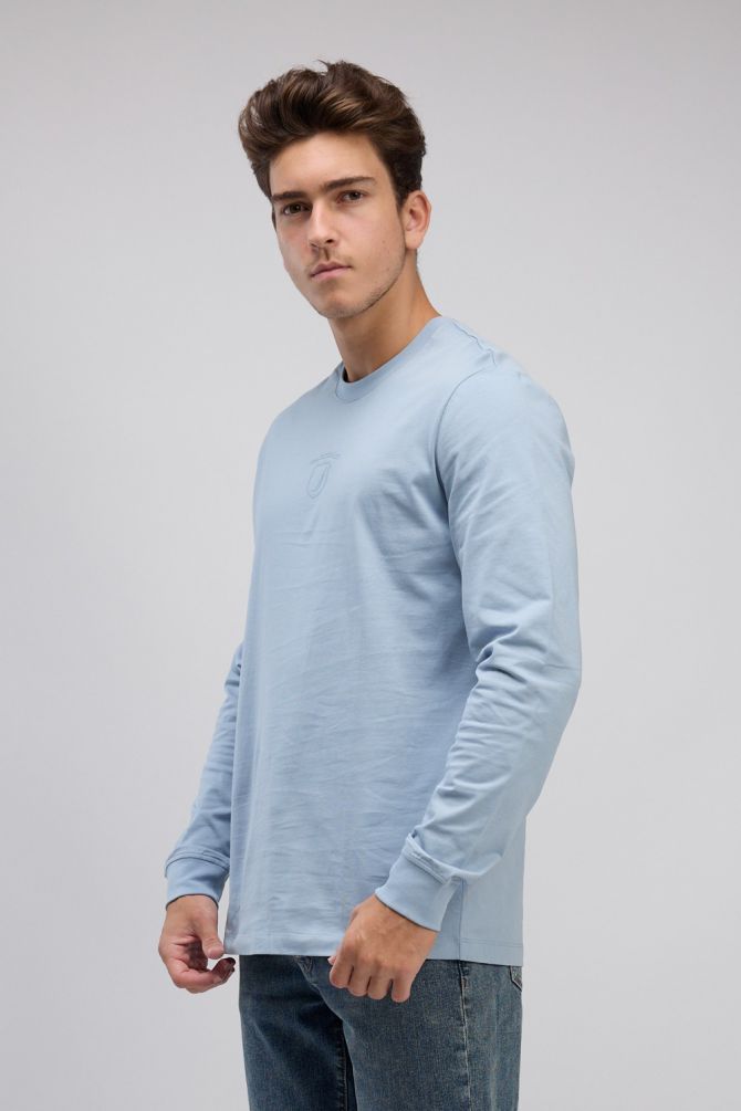 טי שירט ארוכה עם לוגו Nautica רקום לגברים