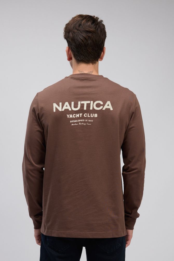 טי שירט בייסיק עם צווארון עגול לגברים