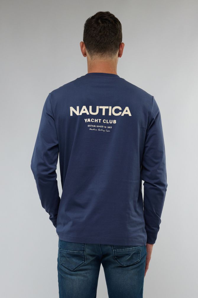 טי שירט בייסיק עם צווארון עגול לגברים