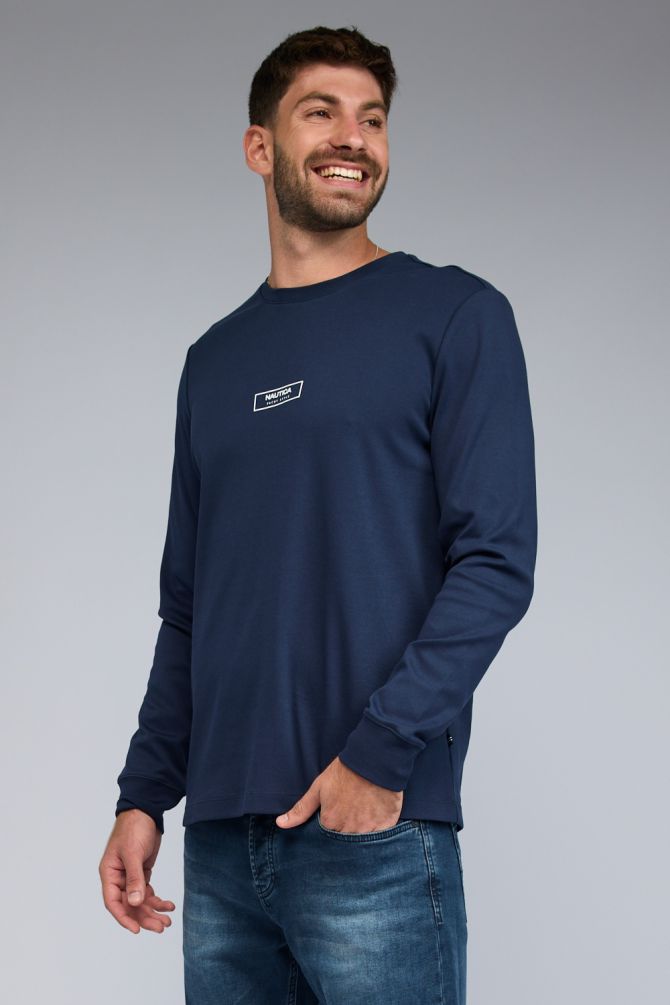 סווטשירט עם הדפס Nautica לגברים