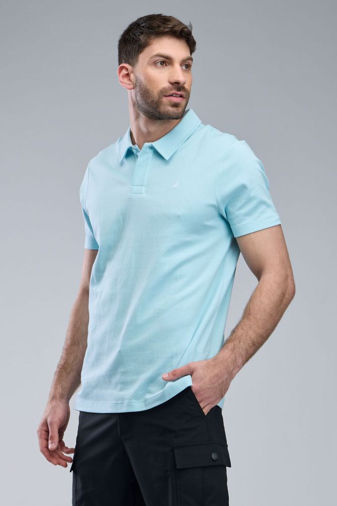 חולצת פולו Nautica עם לוגו רקום לגברים