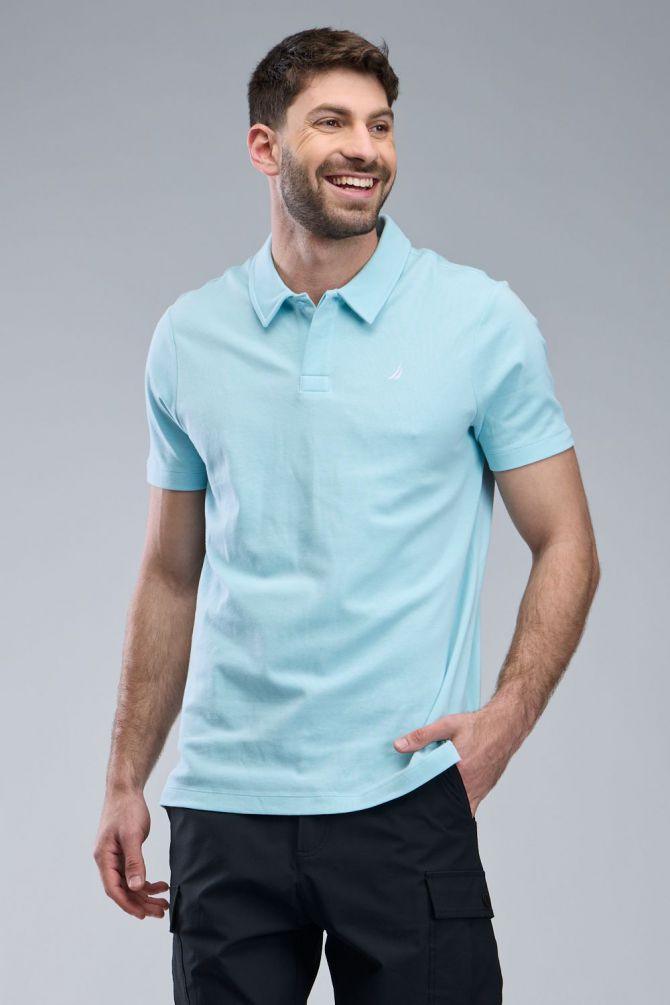 חולצת פולו Nautica עם לוגו רקום לגברים