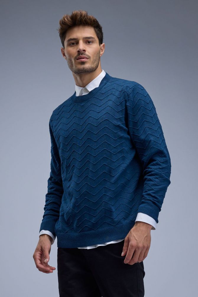 סווטשירט Nautica עם לוגו רקום לגברים