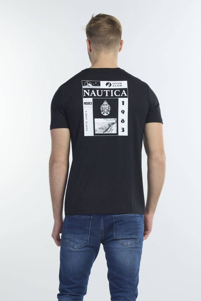 חולצה קצרה לגבר עם לוגו נאוטיקה