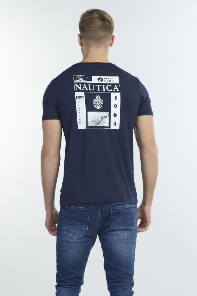 חולצה קצרה לגבר עם לוגו נאוטיקה