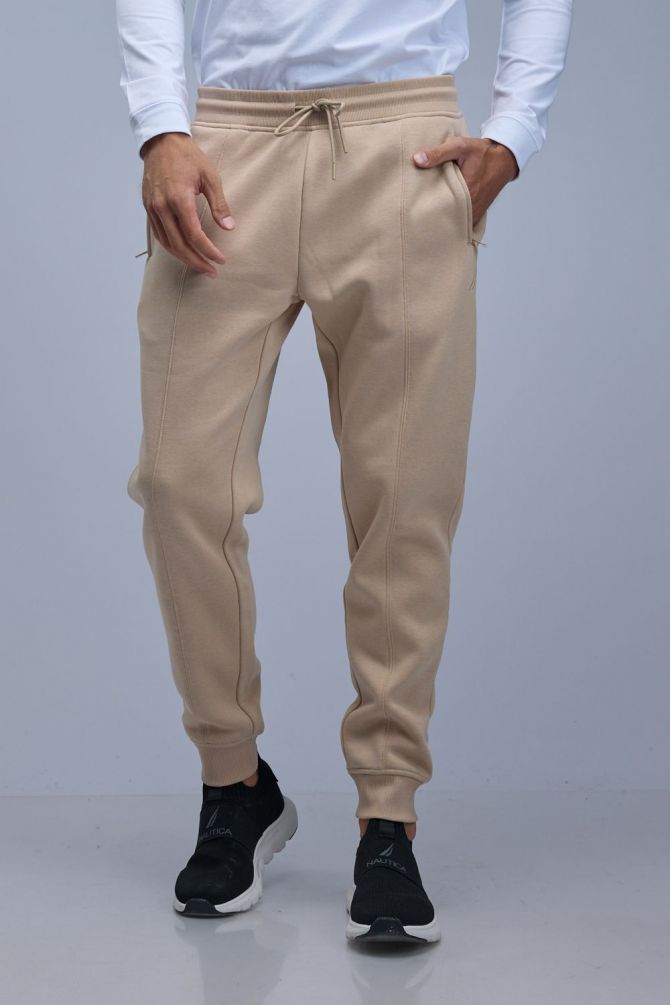 מכנסי טרנינג Nautica עם כיסי רוכסן לגברים