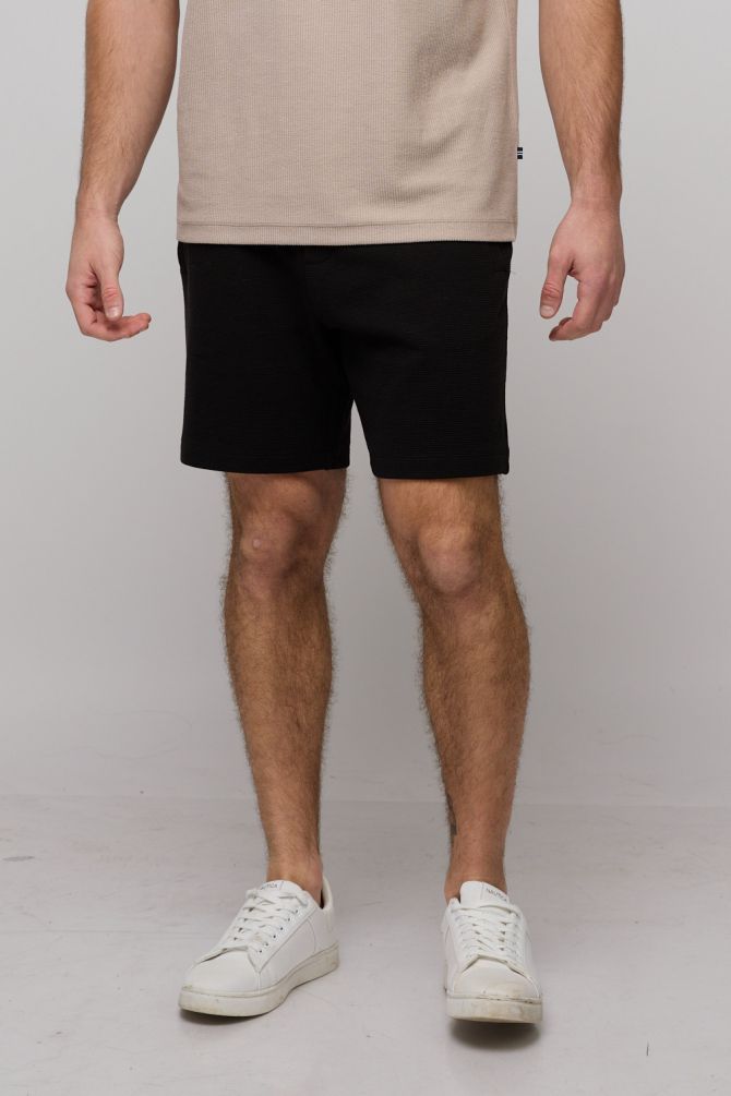 מכנסי ברמודה Nautica עם טקסטורה לגברים