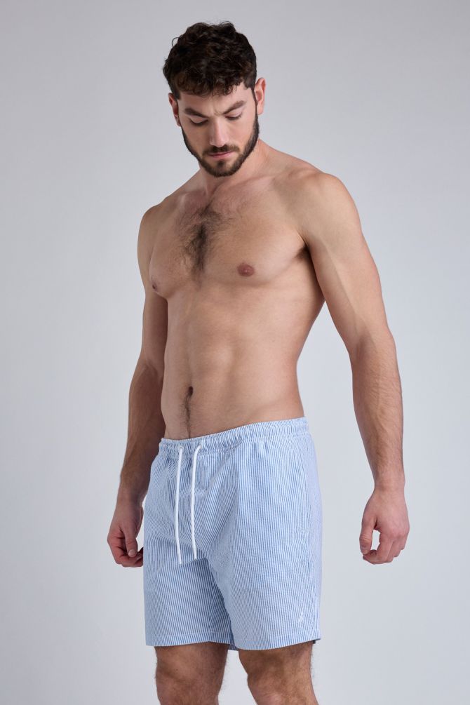 מכנסי בגד ים Nautica לגברים דוגמת פסים