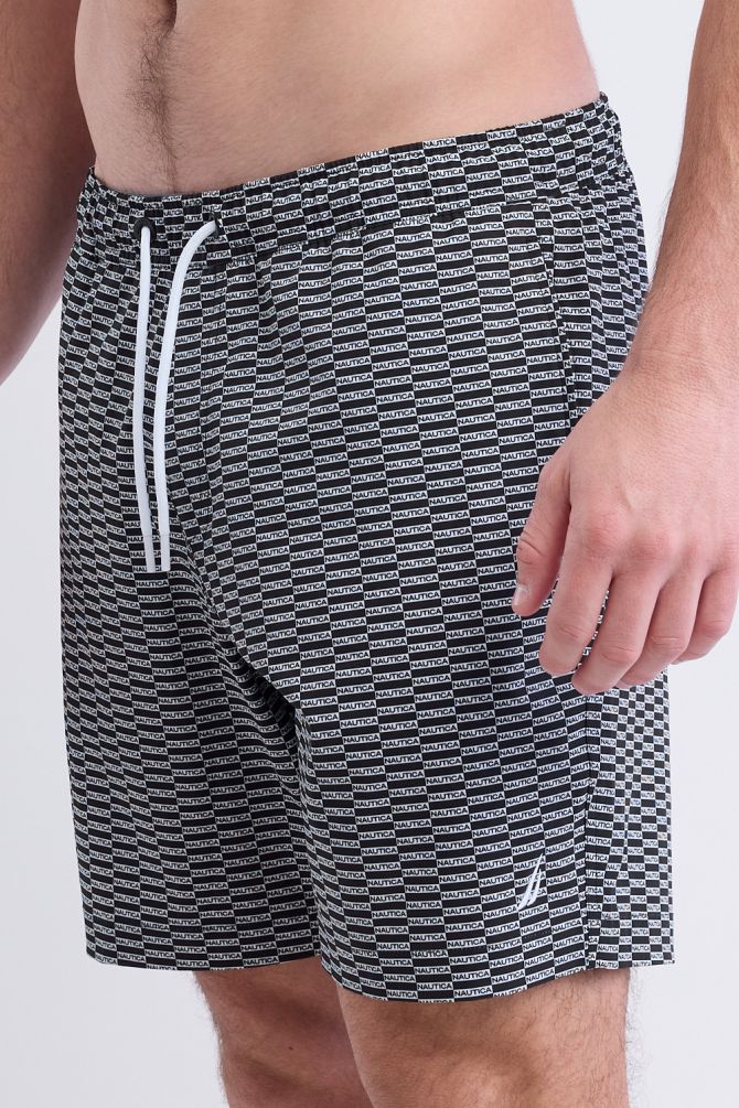 מכנסי בגד ים Nautica לגברים עם לוגו רקום