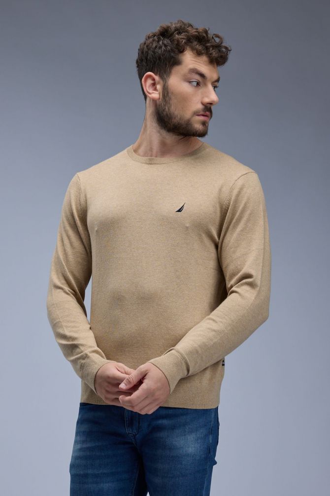 סווטשירט Nautica עם לוגו רקום לגברים