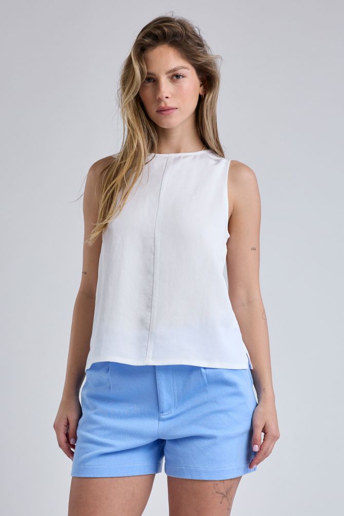 גופייה ארוגה עם לוגו Nautica לנשים