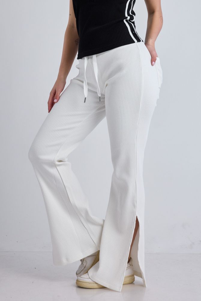 מכנסי טייץ מבד ריב Nautica בגזרת FLARE לנשים