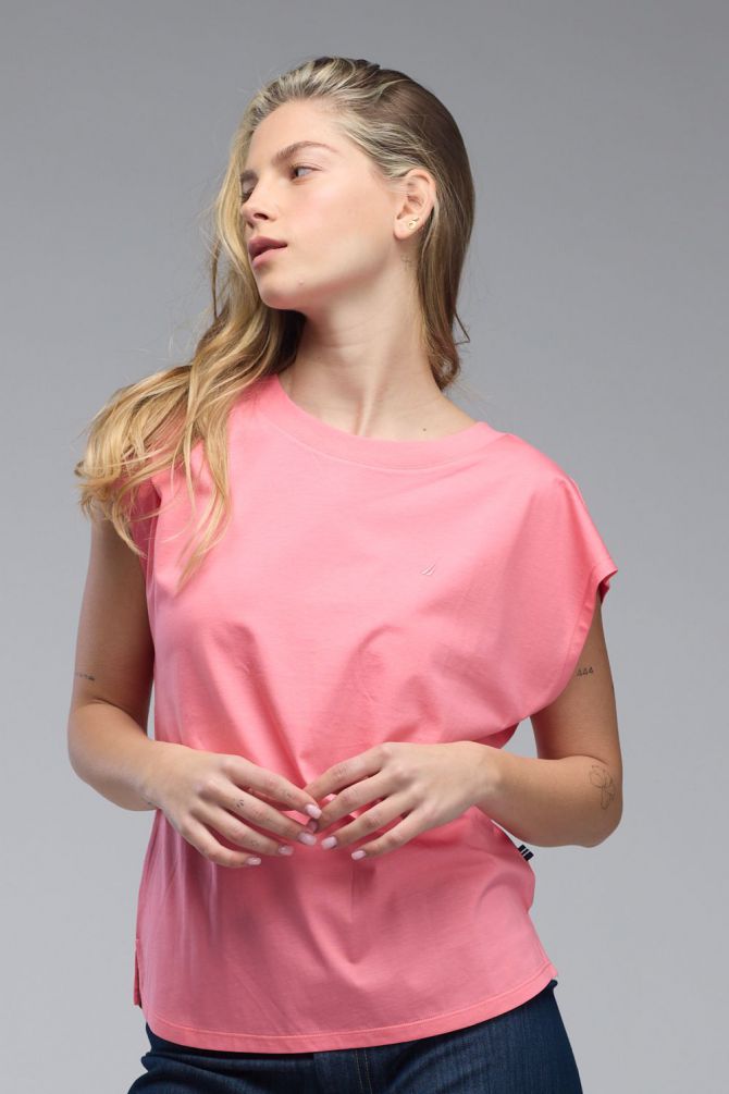 חולצה עם שרוולים קצרים Nautica לנשים