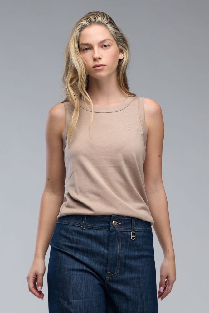 גופייה חלקה עם לוגו Nautica לנשים