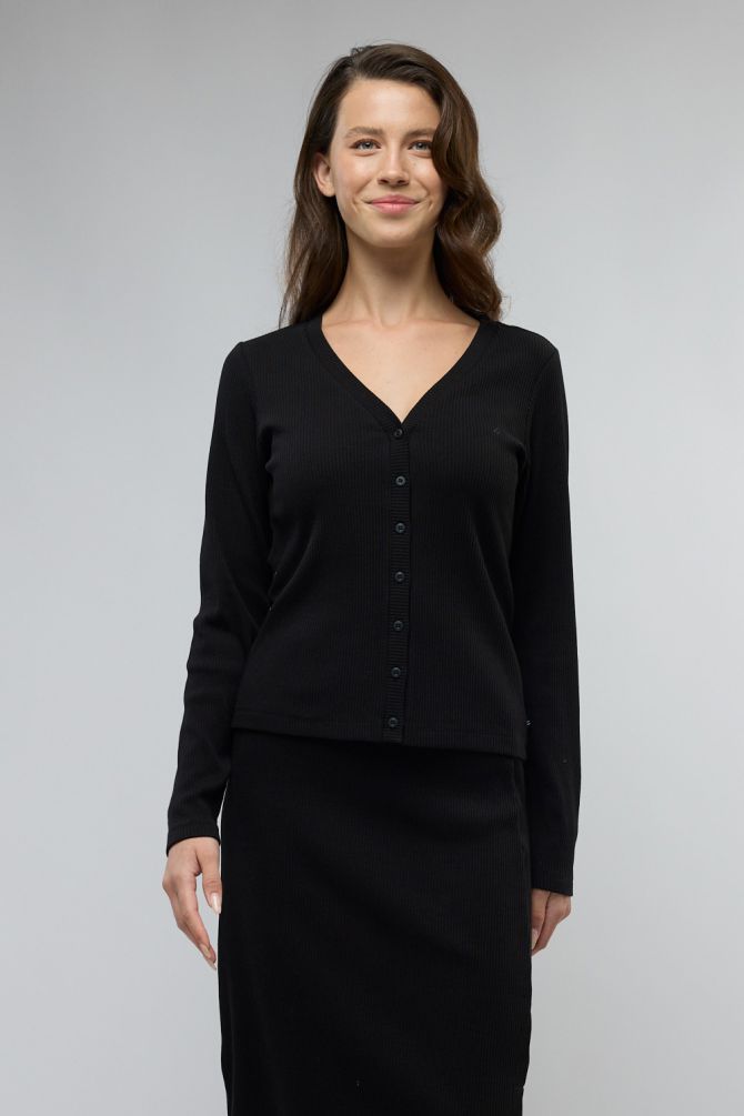 סריג קרדיגן Nautica בשילוב כפתורים לנשים