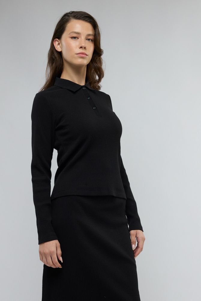 חולצת פולו Nautica שרוול ארוך לנשים