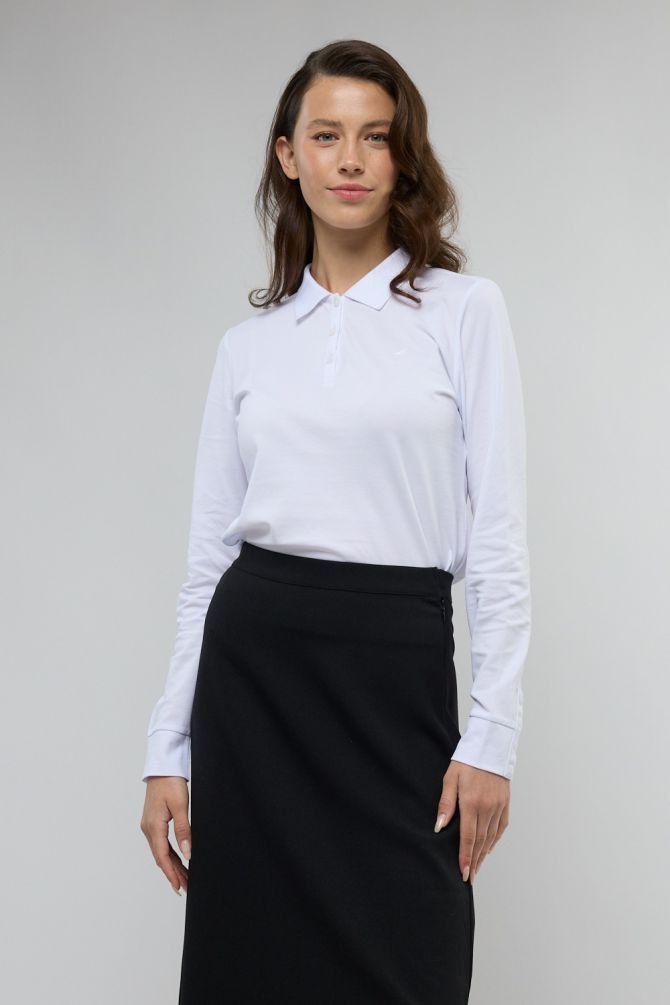 חולצת פולו Nautica שרוול ארוך לנשים