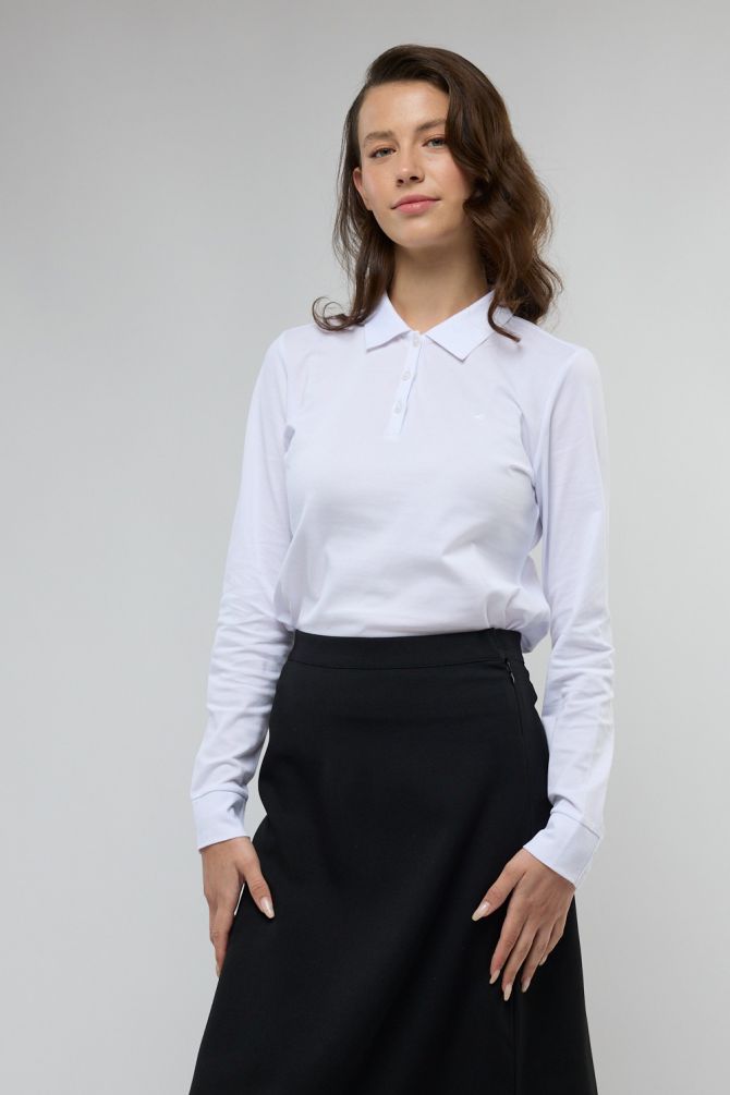 חולצת פולו Nautica שרוול ארוך לנשים