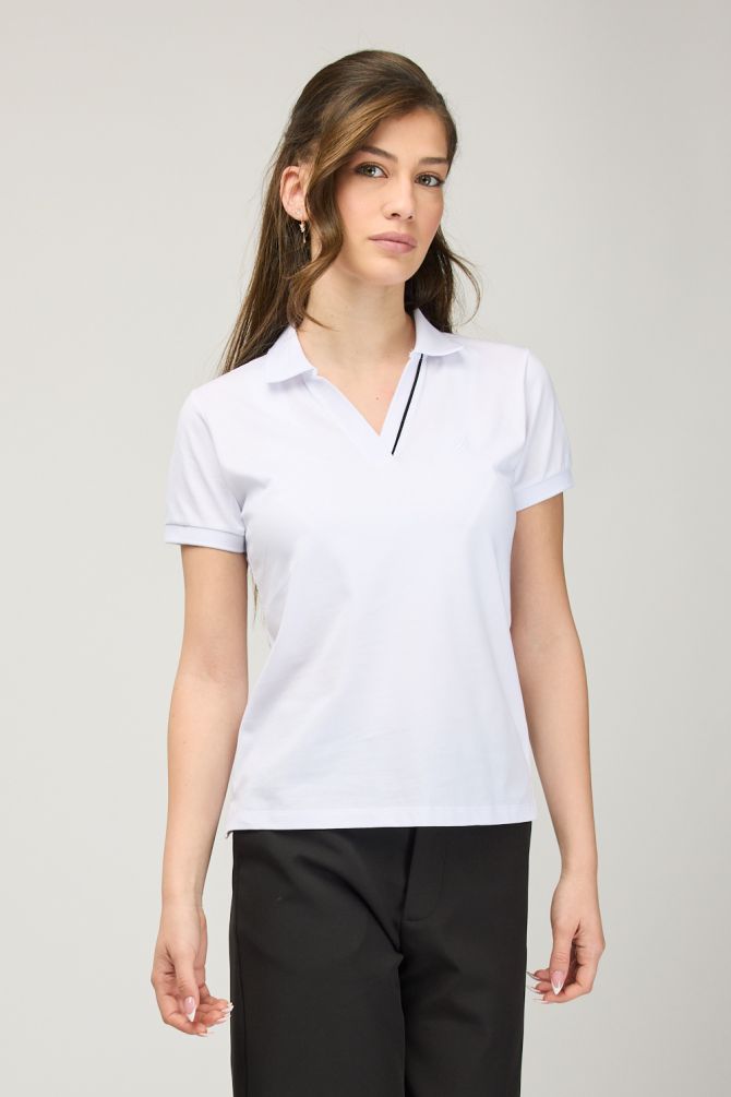 חולצת פולו קצרה לנשים
