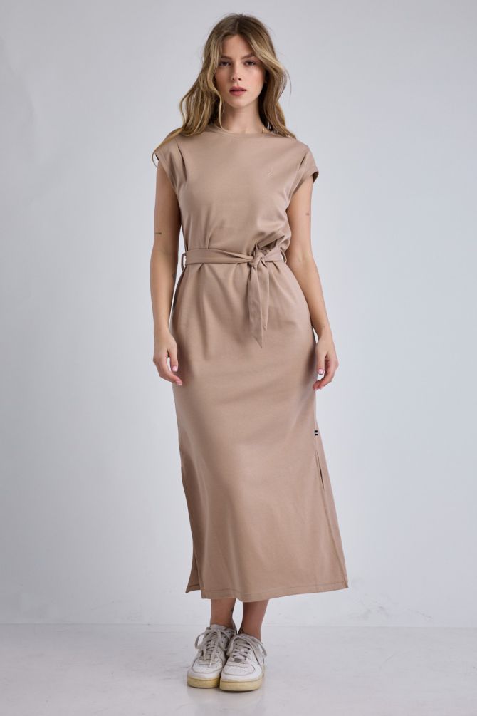 שמלת Nautica עם חגורה נקשרת לנשים