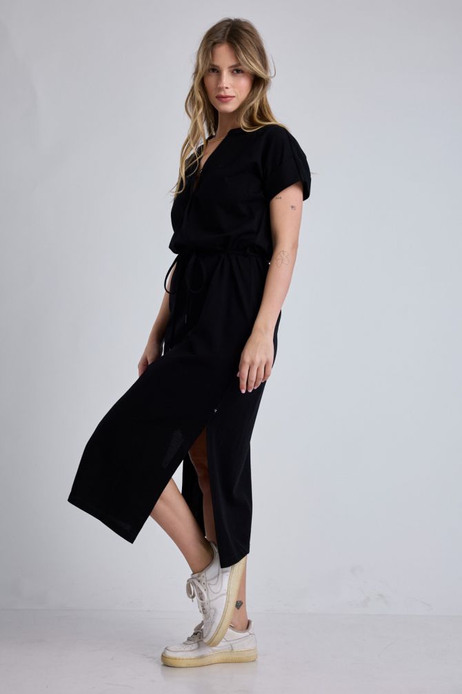 שמלת פולו Nautica עם שרוך במותן לנשים