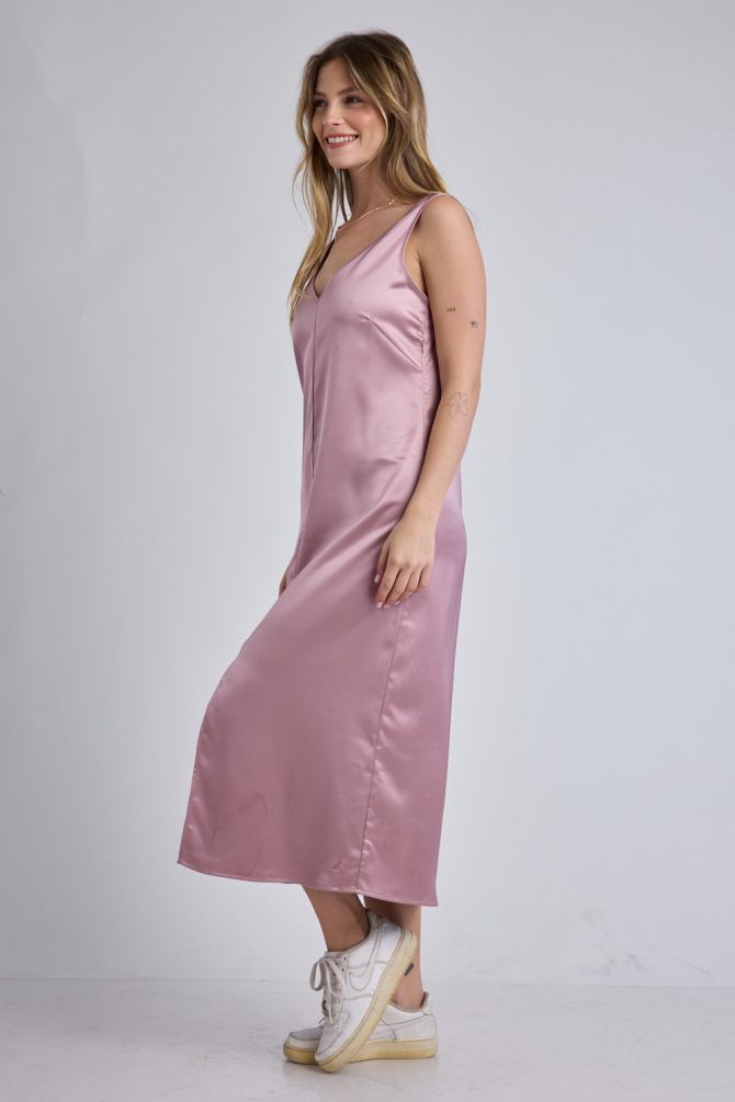 שמלת Nautica סאטן בגזרת מידי לנשים