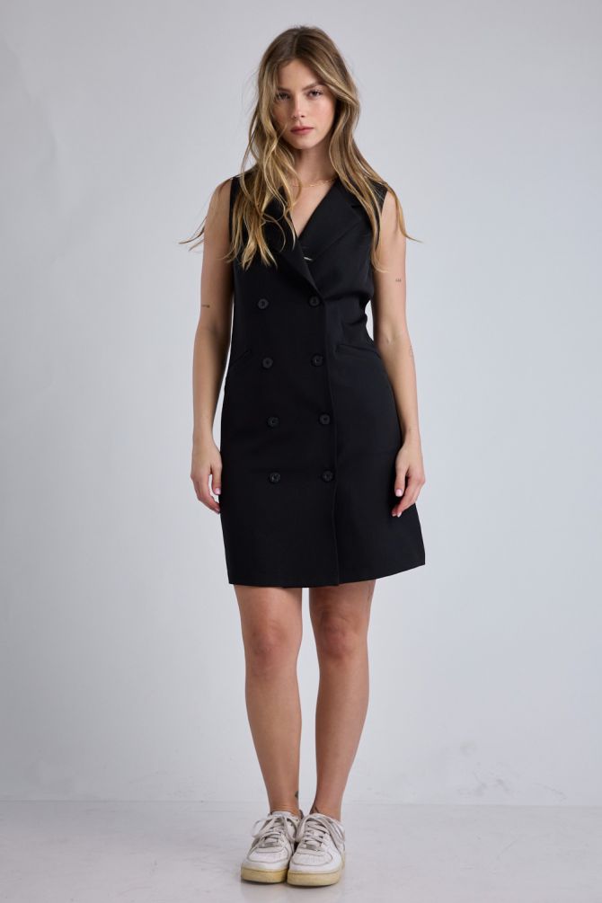 שמלת מיני אלגנטית ללא שרוולים לנשים