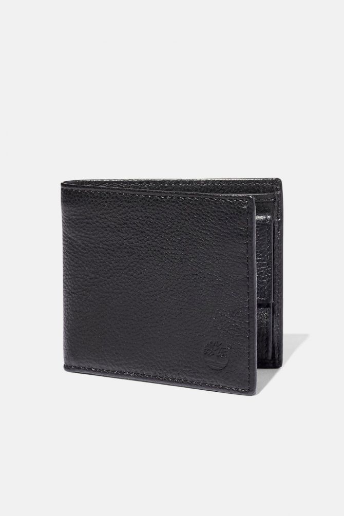 ארנק עור טימברלנד אלגנטי לגבר - צבע שחור