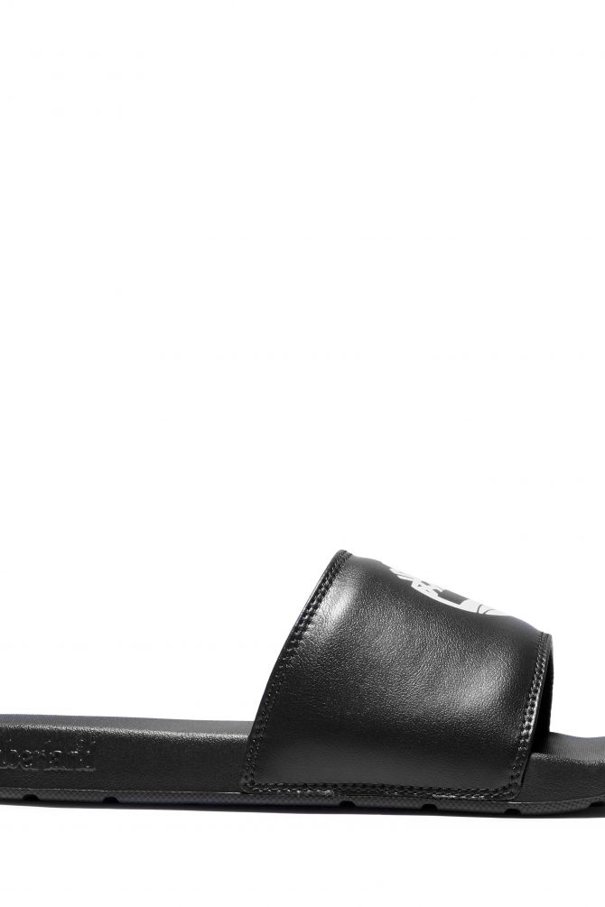 כפכפים לגבר עם רצועה רחבה - צבע שחור