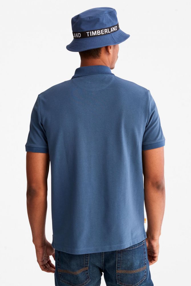 חולצת פולו Millers River עם צווארון ולוגו רקום לגברים