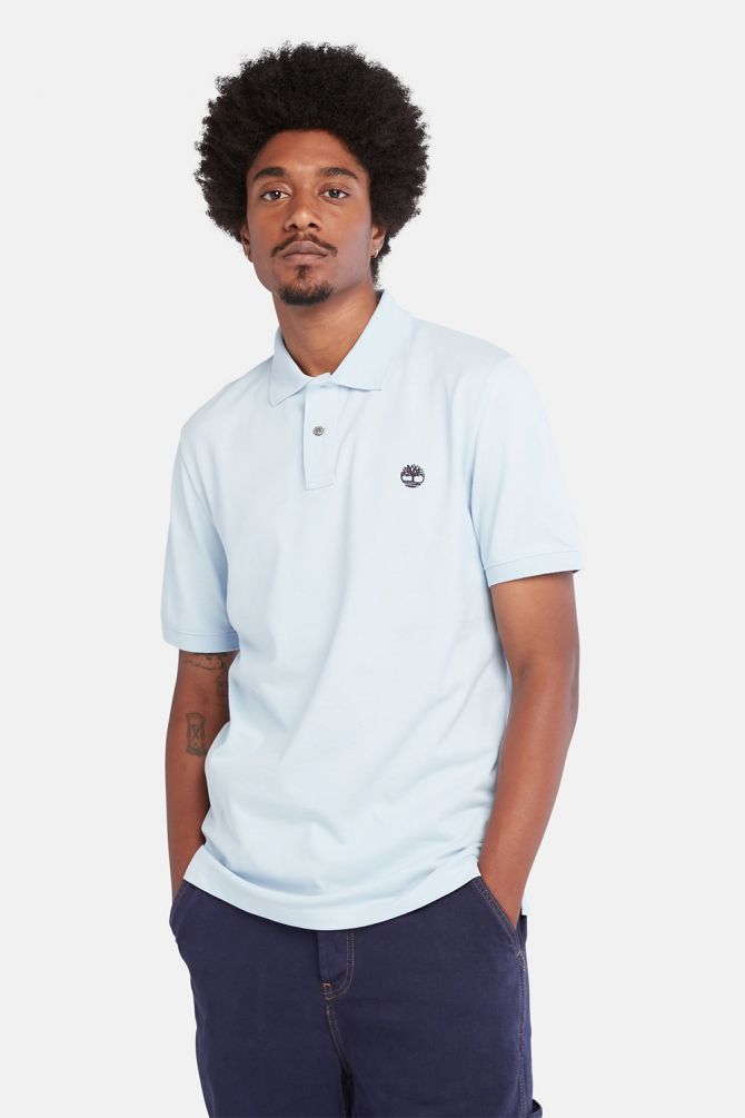 חולצת פולו Millers River עם צווארון ולוגו רקום לגברים