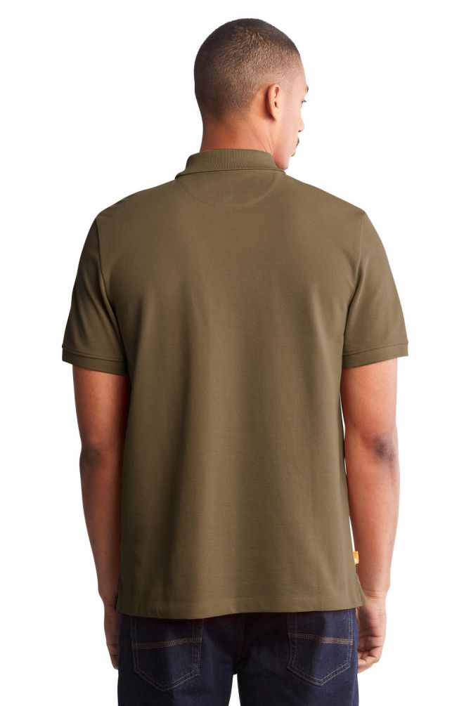 חולצת פולו Millers River עם צווארון ולוגו רקום לגברים