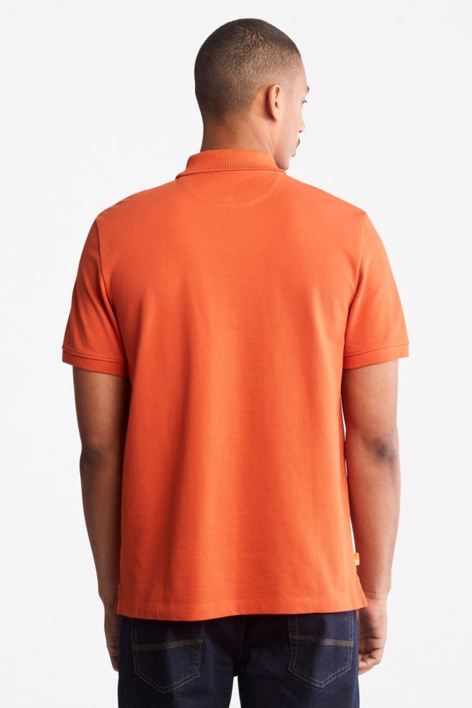 חולצת פולו Millers River עם צווארון ולוגו רקום לגברים