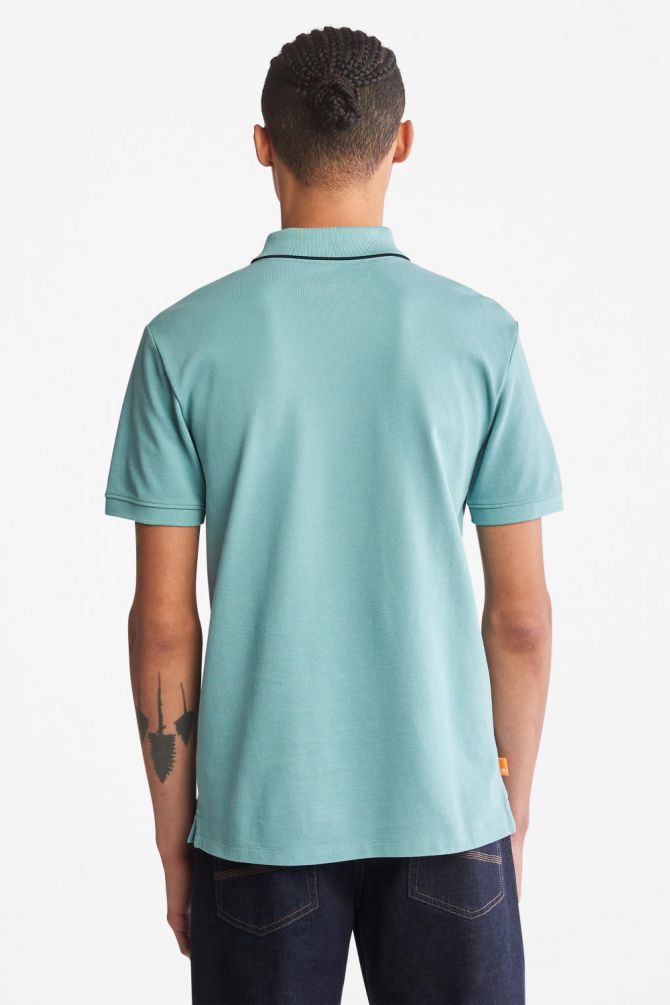 חולצת פולו Millers River עם צווארון ולוגו רקום לגברים