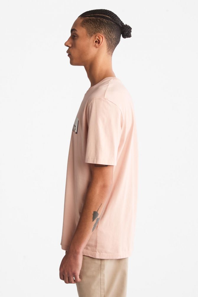 טי שירט לגבר עם הדפס TIMBERLAND לינארי בחזית