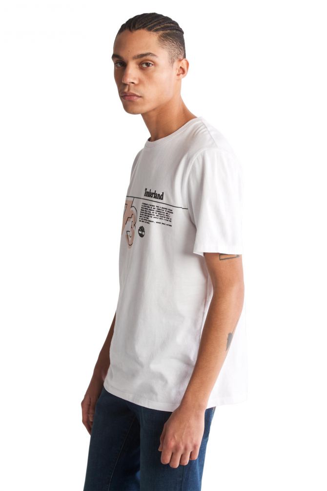 טי שירט לגבר עם הדפס  ה”סיפור של  TIMBERLAND”