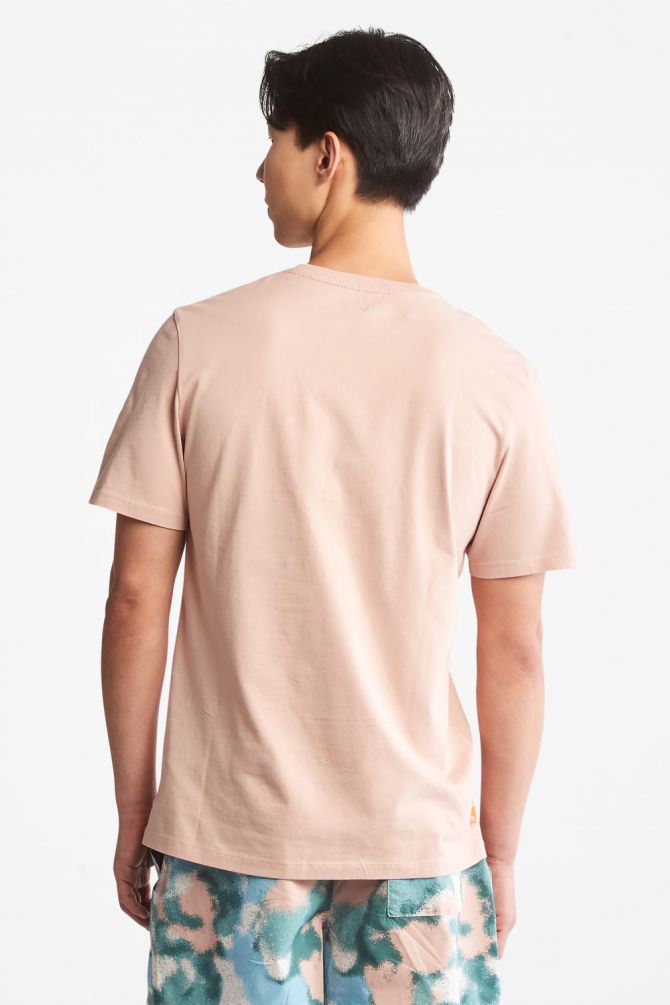 טי שירט לגבר עם הדפס לוגו על רקע צבעי  עונות