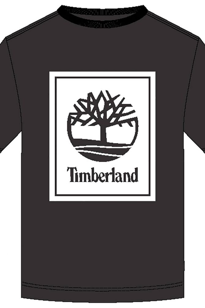 טי שירט עם הדפס עץ בריבוע