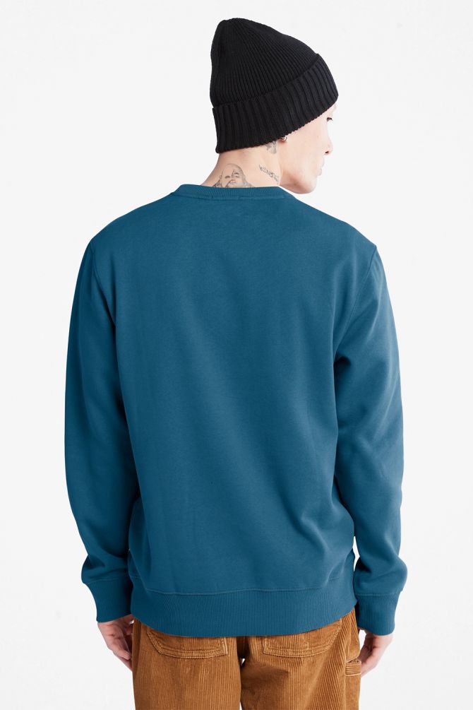 סווטשירט עם הדפס לוגו עץ בחזית