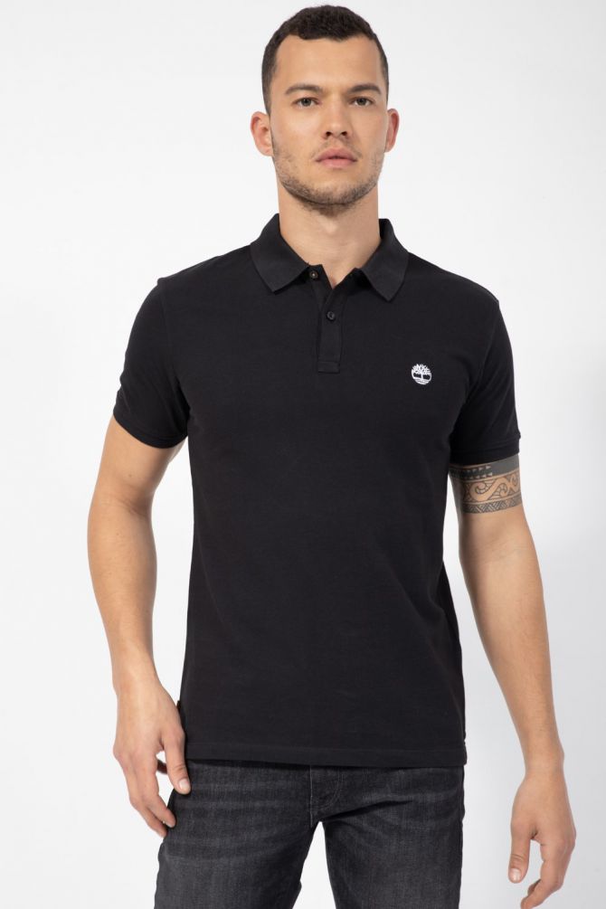 חולצת פולו פיקה SLIM FIT עם רקמת לוגו